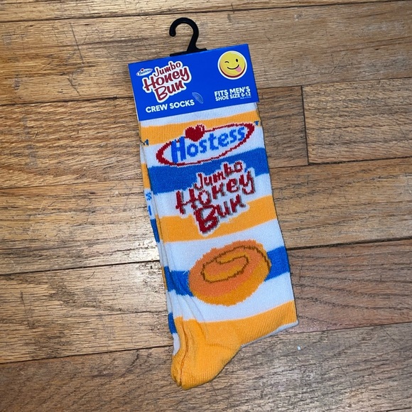 •HOSTESS•NWT JUMBO HONEY BUN NOVELTY CREW SOCKS FITS SHOES SIZE 6-12 UNISEX - Picture 7 of 7